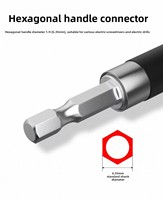 Ensemble de porte-embouts hexagonaux à percussion professionnels de qualité industrielle LXD 1/4, connexion rapide pour perceuse avec tube coloré