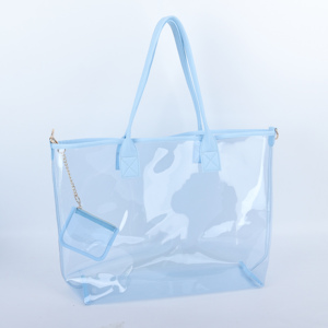 Custom <b>Large</b> Transparent PVC Fashion Travel Tote <b>Bag</b> for Women Reusable Summer Autumn Spring Winter Waterproof <b>Beach</b> Open - Product Image 5