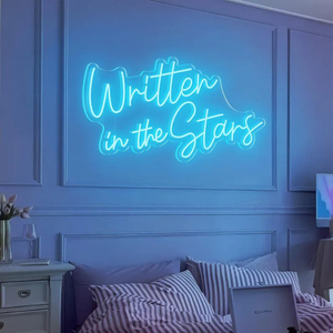 Insegna al Neon 'Written in the Stars' con Lettere e Numeri Personalizzati <span class=keywords><strong>per</strong></span> Porta di Casa, Stanza, Decorazioni <span class=keywords><strong>per</strong></span> Feste di Halloween, <span class=keywords><strong>per</strong></span> Venditori Etsy - Product Image 1