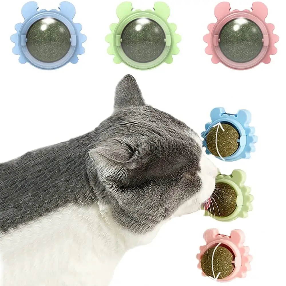 새로운 고양이 사탕 핥는 간식 개박하 간식 영양 에너지 공 고양이 고양이 장난감 애완 동물 재료 건강한 고양이 개박하 장난감 공
