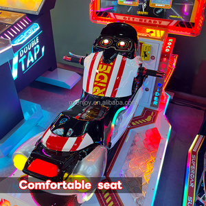Simulateur de course de <span class=keywords><strong>moto</strong></span> pour enfants à monnayeur, machine de <span class=keywords><strong>jeu</strong></span> d'arcade Road Rider, construction en fibre de verre et métal, sans fil - Product Image 3