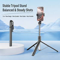 Trépied portable pour selfie de 1,8 m avec support pour téléphone, trépied extensible léger pour smartphone pour vlogging
