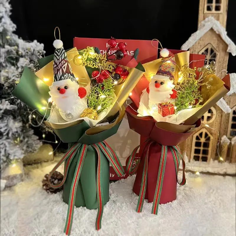 Bas prix nouveau cadeau de Noël bonhomme de neige bouquet coffret cadeau de Noël