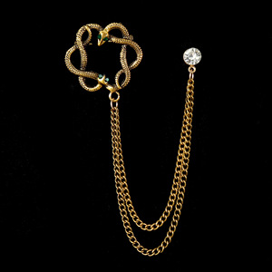 Haute qualité mode aigle lunettes hommes chaîne broche Stocks métal broches alliage classique chaîne pour broche - Product Image 4