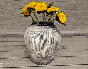 Fioriera fatta a mano in Terracotta per uso esterno/interno piccolo vaso da giardino con piattini per la decorazione del centro commerciale per lo Shopping di piante appese - Product Image 6