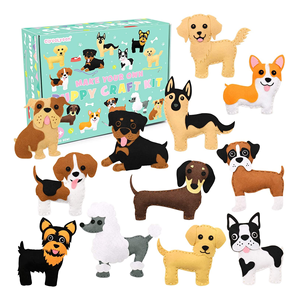 Factory Price <strong>Starter</strong> Hobby <strong>Puppy</strong> Dog Hand Stitching Educational Toy Set Teen Toddler Diy Craft Animal Sewing Kit for Beginners - Product Image 1