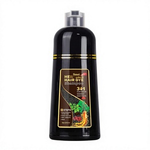 LMWXCU 3 in 1 Shampoo Colorante Permanente Istantaneo - Copertura <span class=keywords><strong>Capelli</strong></span> Grigi con Ingredienti Erboristici - Colore Nero Caffè Lunga Durata - Product Image 1