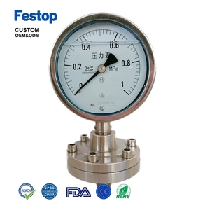 Manometro con Diaframma Filettato Facilmente Cristallizzabile, Resistente ad Alta Corrosione - Product Image 1
