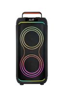 Système de sonorisation DJ JBR-6619 avec haut-parleurs et basses, sans fil Bluetooth, pour extérieur, deux haut-parleurs de 6,5 pouces, deux grands boutons, 7,4 V 40 W, TWS, priorité au microphone