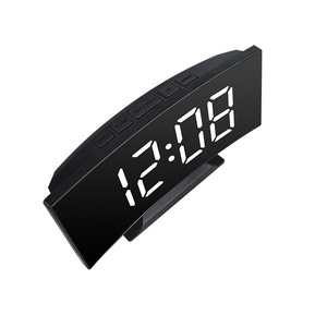 3D Digital Alarm <b>Clock</b> with Mirror, Bedside Ornament, <b>Silent</b> Desktop, Simple Student <b>Clock</b>, Temperature Alarm <b>Clock</b> - Product Image 4