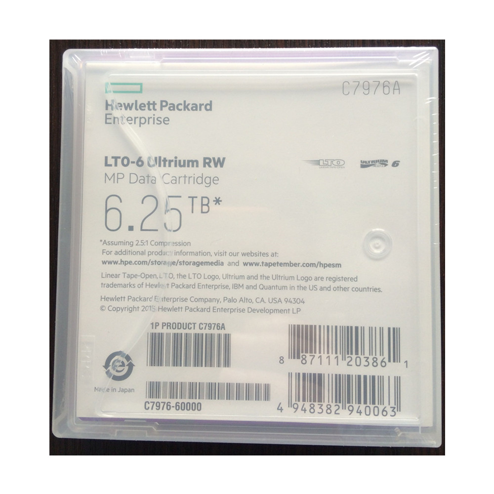 Картридж для передачи данных C7976A LTO6 Ultrium HPE 6,25 ТБ