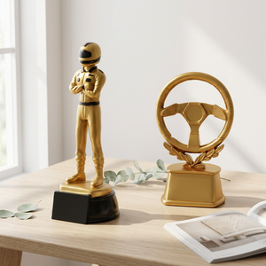 Trofeo de Resina Personalizado al por Mayor para Karting - Premio de Piloto de Carreras en Pose de <span class=keywords><strong>Victoria</strong></span> de Campeón - Product Image 2