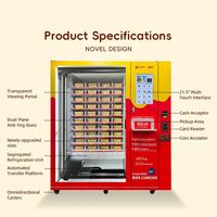 Distributeur automatique de nourriture chaude, distributeur automatique de restauration rapide, distributeur automatique de pizzas mobile, nourriture instantanée avec micro-ondes