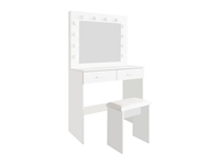 Coiffeuse de maquillage avec miroir et chaise Coiffeuse avec 3 modes d'éclairage pour filles femmes