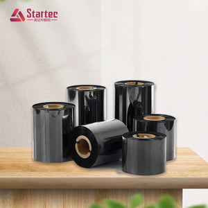 ริบบิ้นเรซิ่นสำหรับพิมพ์แบบถ่ายโอนความร้อนคุณภาพพรีเมียมจากโรงงานเคลือบผิว ทนต่อการขีดข่วน ขนาด 110*300 ริบบิ้น TTR สำหรับเครื่องพิมพ์ฉลาก Zebra - Product Image 1