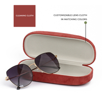 Étui à lunettes unisexe Étui à lunettes rigide Étui à lunettes en velours