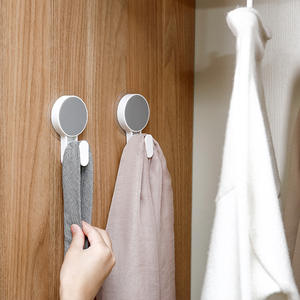 Crochets adhésifs ronds JBS-1327 à fixer au mur pour salle de bain, cuisine, porte, porte-clés, porte-parapluie, 1, 2 ou 3 crochets, en PP - Product Image 4