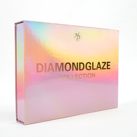 Sachets d'échantillons de parfum de luxe pour le maquillage des soins de la peau en forme de livre pr holographique magnétique emballage cadeau boîte cosmétique