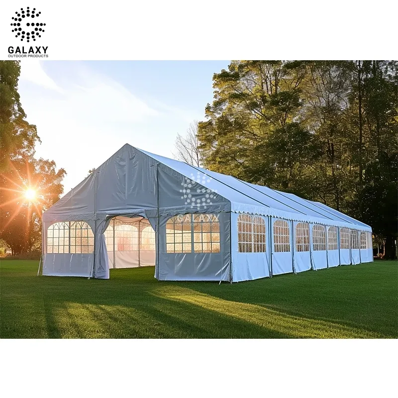 Ngoài trời không thấm nước trong suốt mái Khung lều 10x20 20x30 30x60 lớn màu trắng tiệc cưới lều với logo cho thương mại