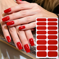 Pegatinas de Uñas Color Nude Beige Jelly, Cobertura Completa, Delgadas, Autoadhesivas, para Decoración de Uñas