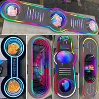 Fumashi 3D Infinite Starry Sky RGB Multicolore LED Lumière 180x60cm Portable Télécommandé Étanche KTV Bar Dance Hall