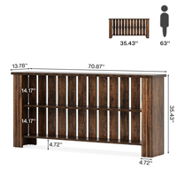 Tribesigns 70.9 "Table console extra longue Table de canapé en bois à 3 niveaux derrière le canapé Table d'appoint d'entrée de ferme pour le salon