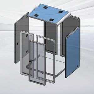 Chuyển tiếp-suy nghĩ các doanh nghiệp tuyệt vời âm thanh-hấp thụ cá nhân làm việc pods với ánh sáng LED, người hâm mộ và AC cổng USB - Product Image 2