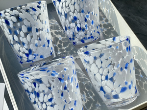 Juego de Vasos de Vidrio con Diseño de Olas Oceánicas - Juego de Vasos para Uso Doméstico - Vasos para Bebidas Frías y Jugos - Product Image 3