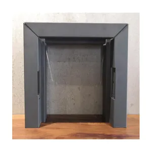 Grey primer hollow metal frame for fire rated wood door in the hotel