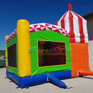 Castillo inflable con temática de circo, castillo hinchable con tobogán para niños, combo de juegos inflables para exteriores. - Product Image 2