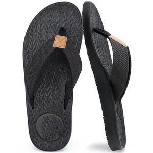 Tongs de plage en <span class=keywords><strong>cuir</strong></span> pour hommes avec soutien de la voûte plantaire, best-seller de l'été - Product Image 4
