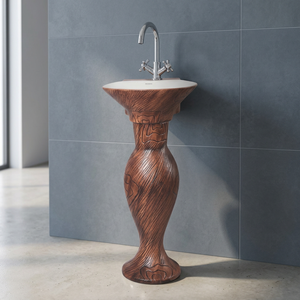 Lavabos de Pedestal para Baño de Alta Calidad de la India - Lavabo de Piedra para Jardín con Diseño de Delfín - Product Image 4