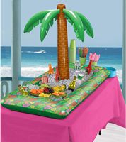 Jouets de fête gonflables en forme de palmier, glacière de buffet, plateau flottant gonflable en forme de cocotier pour boissons, flotteur de piscine, porte-gobelets de bar gonflable