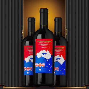 Etiqueta autoadhesiva privada personalizada, etiqueta roja de <span class=keywords><strong>alcohol</strong></span> con impresión personalizada, etiqueta adhesiva para botellas de vino - Product Image 6