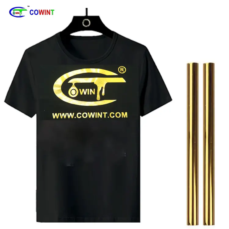 Cowint Золотая/полиуретановая/Блестящая фольга, рулон горячего тиснения для рулона, фольга для цифровой печати, горячее тиснение для текстиля