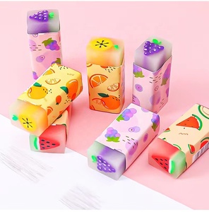 <span class=keywords><strong>Gomme</strong></span> à effacer en PVC promotionnelle, parfumée aux fruits, motif dessin animé, pour étudiants, papeterie créative, vente en gros - Product Image 3