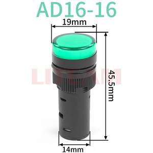 Lampu sinyal Led Mini plastik 98, lampu sinyal Led Mini Diameter 22mm 12v 24v 110v 220v, lampu merah indikator <span class=keywords><strong>16mm</strong></span> 220v - Product Image 3