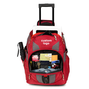 Large Anti-Theft Polyester Water Resistant Rolling Laptop Backpack Daypack Business Luggage Trolley <strong>Bag</strong> with Wheels - Product Image 2