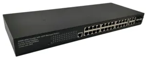 Switch di rete gestito 24 porte Gigabit con combo 4 porte 1G Base-R(SFP) con 4 RJ45