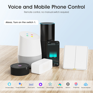 Langyeao nút thông minh chuyển đổi ứng dụng giọng nói Alexa Google Home tuya nhà thông minh không dây Wifi + RF433 nhà thông minh (với Trung tính) - Product Image 4