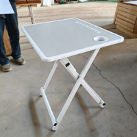 Bureau d'ordinateur en MDF avec pieds en métal, nouveau design, pliable, pour ordinateur portable, vente en gros
