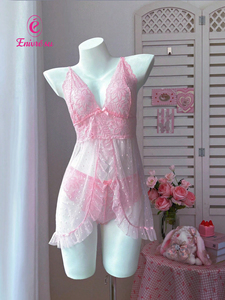 Groothandel Transparante Sexy Lingerie Kant Mesh Ondergoed Verleiding Nachtjapon Erotische Nachtkleding Voor Lief Meisje Ey10503 S - Product Image 5