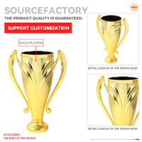 Accessoires de trophée en plastique doré au design personnalisé Corps de trophée Pièces de trophée magnifiques