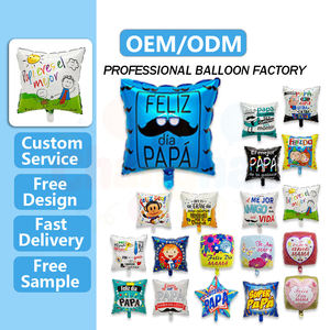 Ballons en feuille d'aluminium de forme carrée avec impression « Feliz Dia Mama » au design nouveau pour la fête des Pères/la fête des Mères - Product Image 1