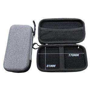 Sac de rangement portable gris en maille pour microphone cravate avec fermeture éclair et crochet pour accessoires d'appareil photo numérique et emballage d'électronique 3C - Product Image 4