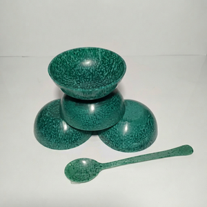 Juego de 4 Mini Tazones de Resina Ecológicos SealGreen, Hechos a Mano, Elegantes, Color Verde, Desechables, para Aperitivos, Condimentos, Decoración, Regalos y Uso General - Product Image 1
