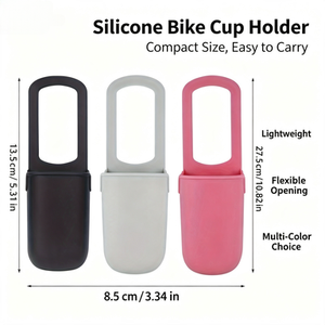 Estuche cilíndrico de silicona suave para bebidas, soporte flexible con hebilla para tazas de agua, para bicicleta, almacenamiento diario. - Product Image 5