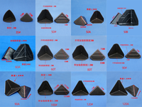 Protection d'angle en plastique noir à trois côtés pour carton logistique, garde-bord et garde-angle 50*50*50mm, épaisseur 1.3mm