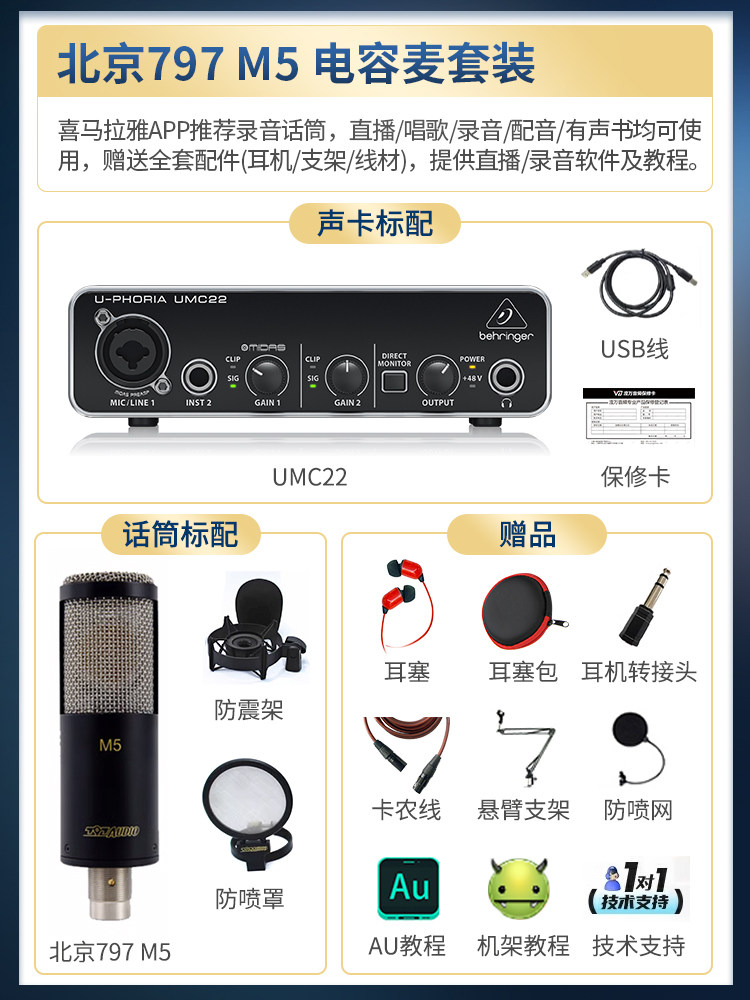 ชุดไมโครโฟนคอนเดนเซอร์ Beijing 797 m5