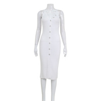 Mode poitrine conception fête sans manches Club Hottie robes femmes Sexy tricoté robe de hanche pour dame